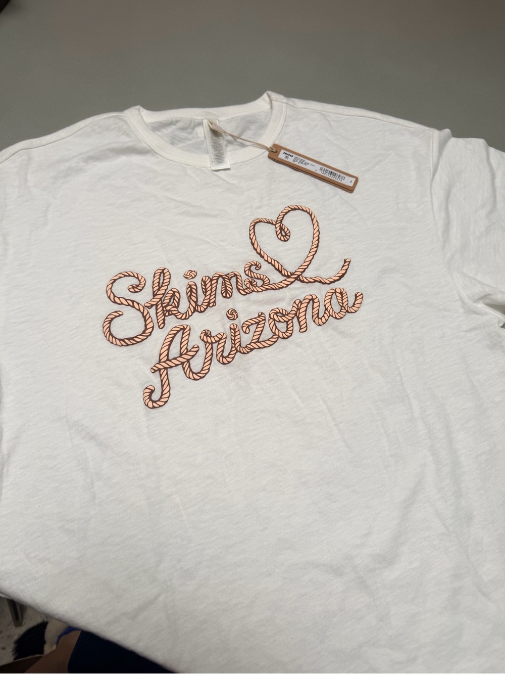 SKIMS Arizona Limited Edition! White Tee  Copper Rope Script Brand New-S - Picture 3 of 5